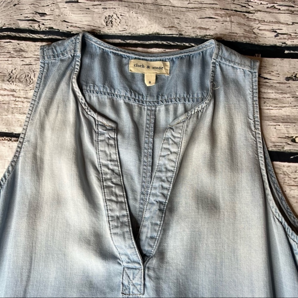 Cloth & Stone Chambray Tunic Dress Size S - Picture 3 of 8